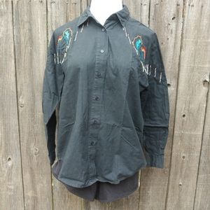 Southwest Canyon Black Western Shirt
